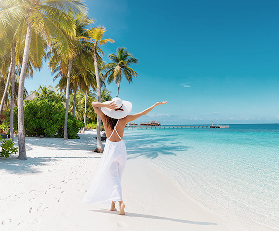 woman on beach
